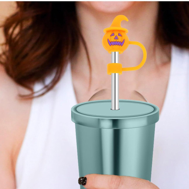 Reusable Silicone Straw Covers Cap