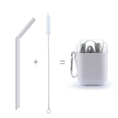 Silicone Foldable Portable Drinking Straw Set