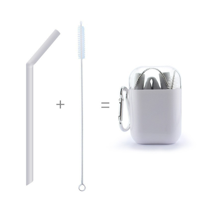 Silicone Foldable Portable Drinking Straw Set
