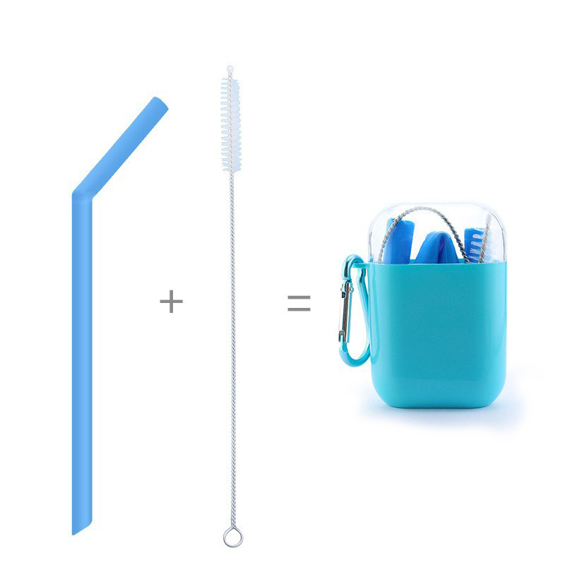 Silicone Foldable Portable Drinking Straw Set