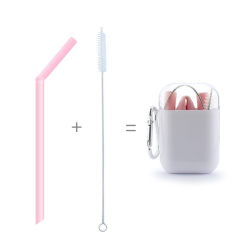 Silicone Foldable Portable Drinking Straw Set