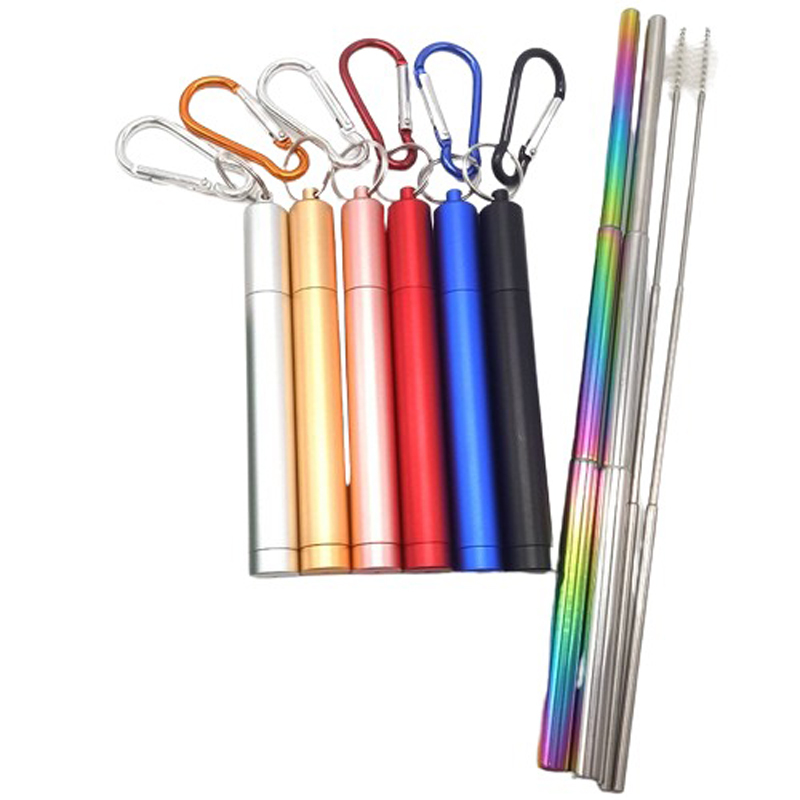 Stainless Steel Drinking Travel Telescopic Straw