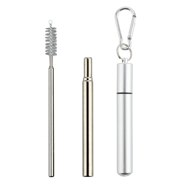 Stainless Steel Drinking Travel Telescopic Straw