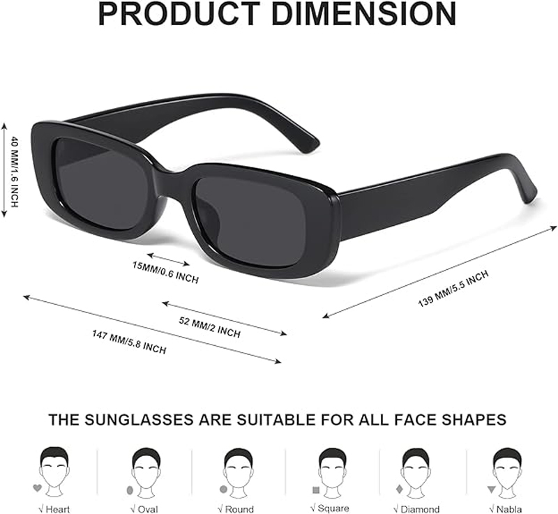 Sun Glasses UV Protection Cool Square Frame