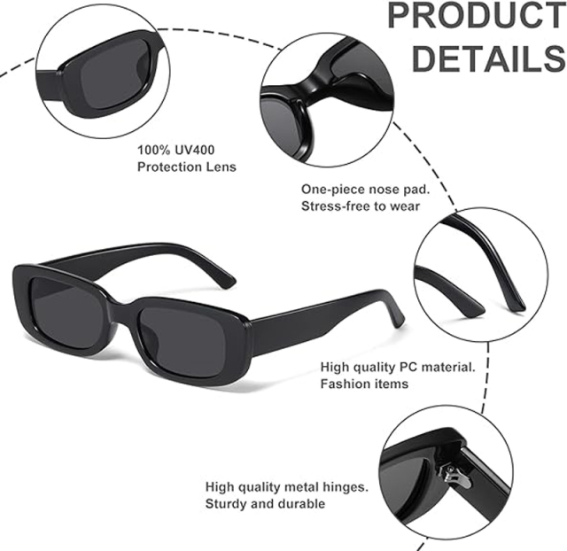 Sun Glasses UV Protection Cool Square Frame
