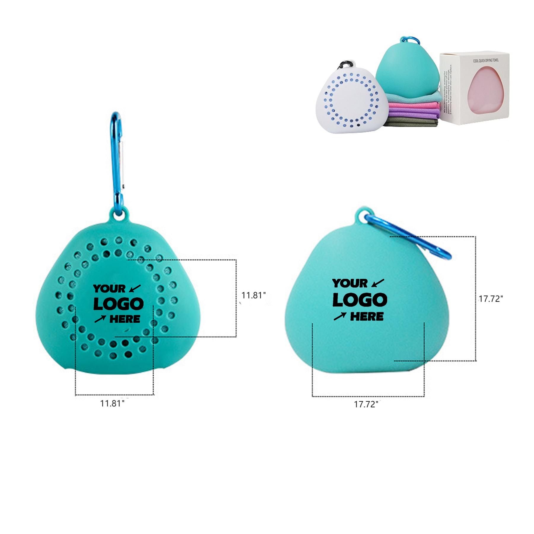 Travel Quick Drying Towel with Silicone Box