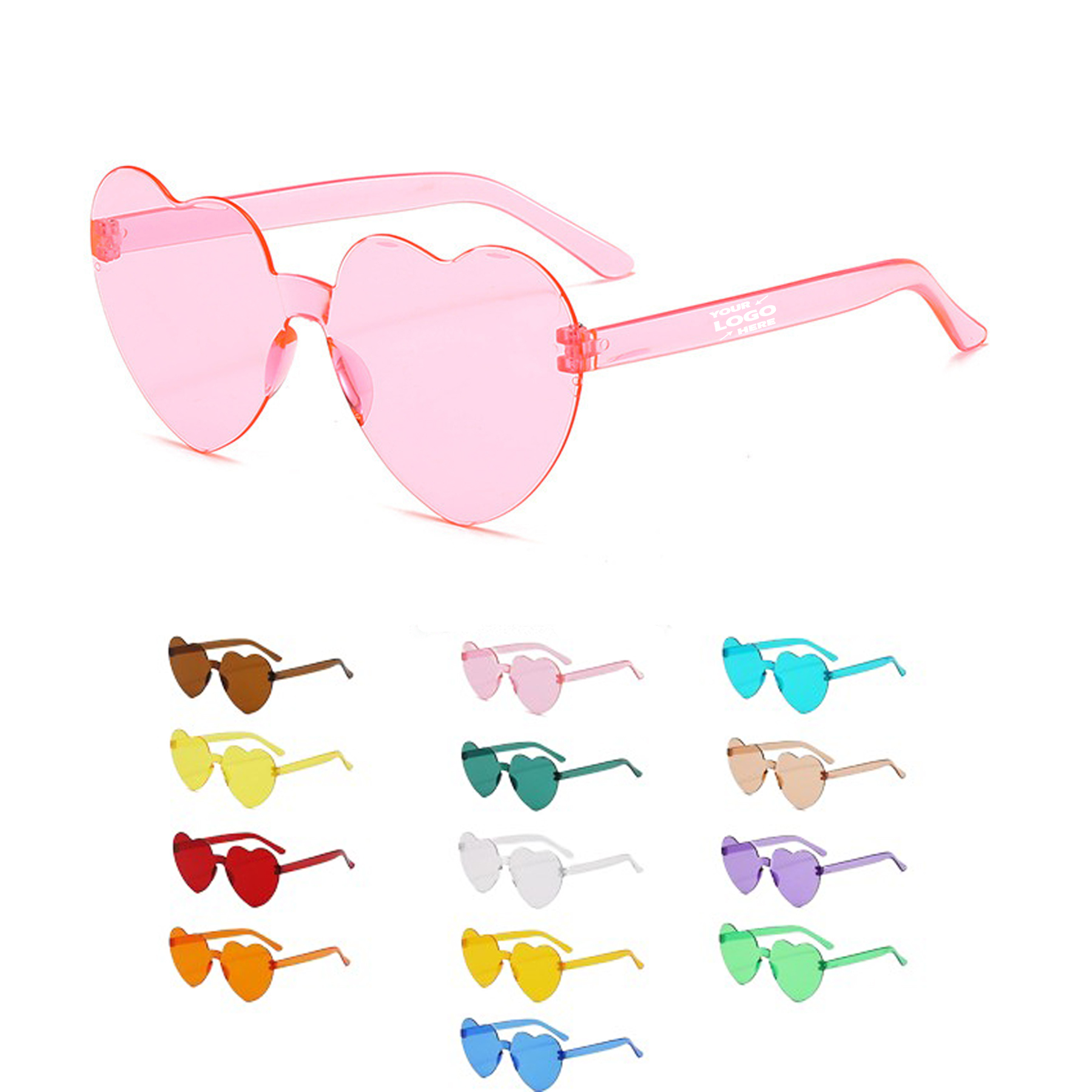 Unisex Heart Sunglasses