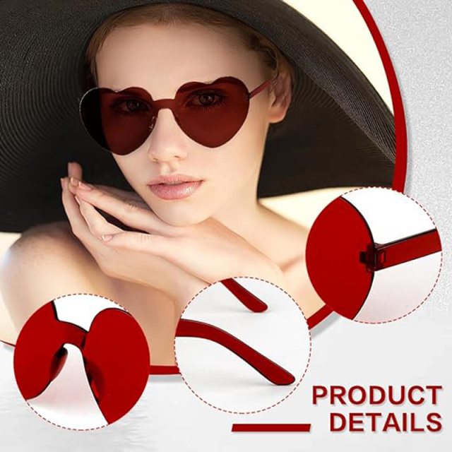 Unisex Heart Sunglasses