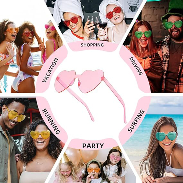 Unisex Heart Sunglasses