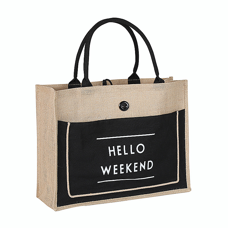 Cotton Pocket Jute Tote Bags