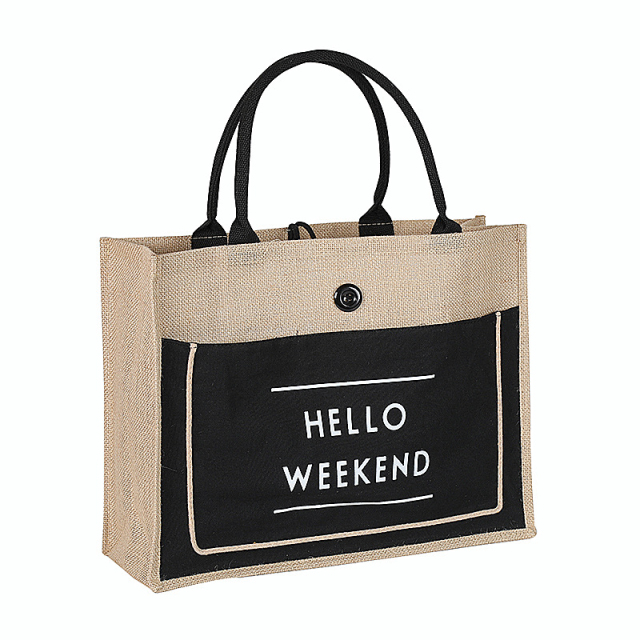 Cotton Pocket Jute Tote Bags