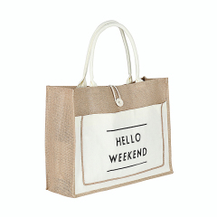 Cotton Pocket Jute Tote Bags