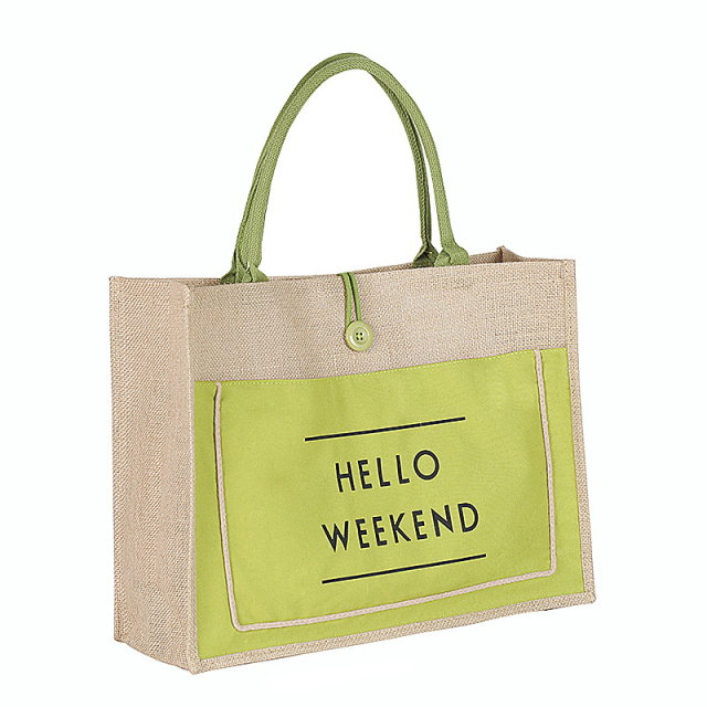 Cotton Pocket Jute Tote Bags