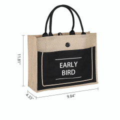 Cotton Pocket Jute Tote Bags