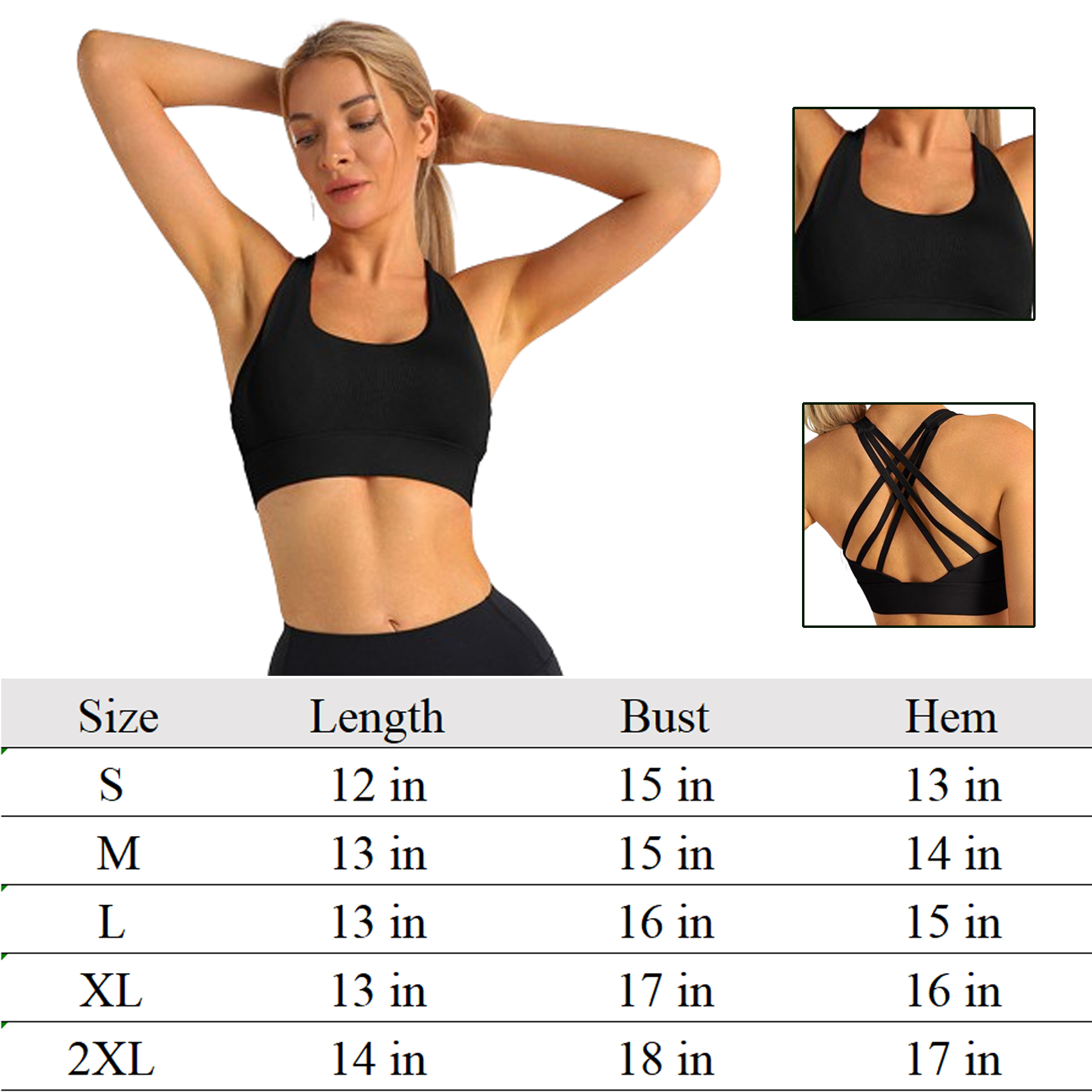 Cross Back Sports Bra