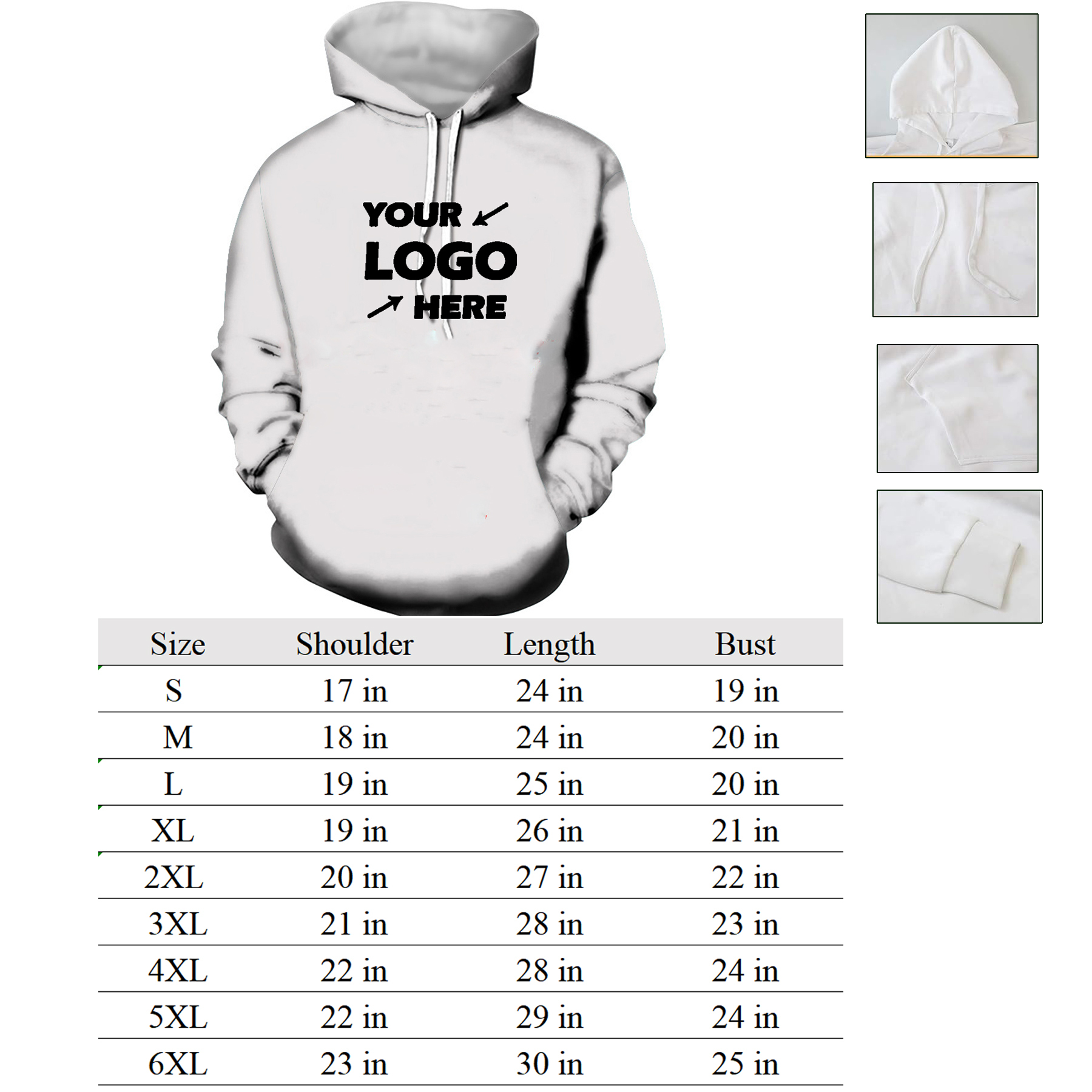 Mens Casual Hoodie Long Sleeve Sweatshirt