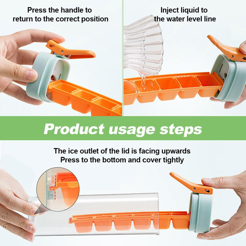 One Handed Pressing Ice Molds