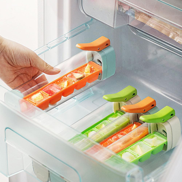 One Handed Pressing Ice Molds