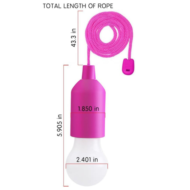 Portable Camping LED Pull Cord Light Bulb