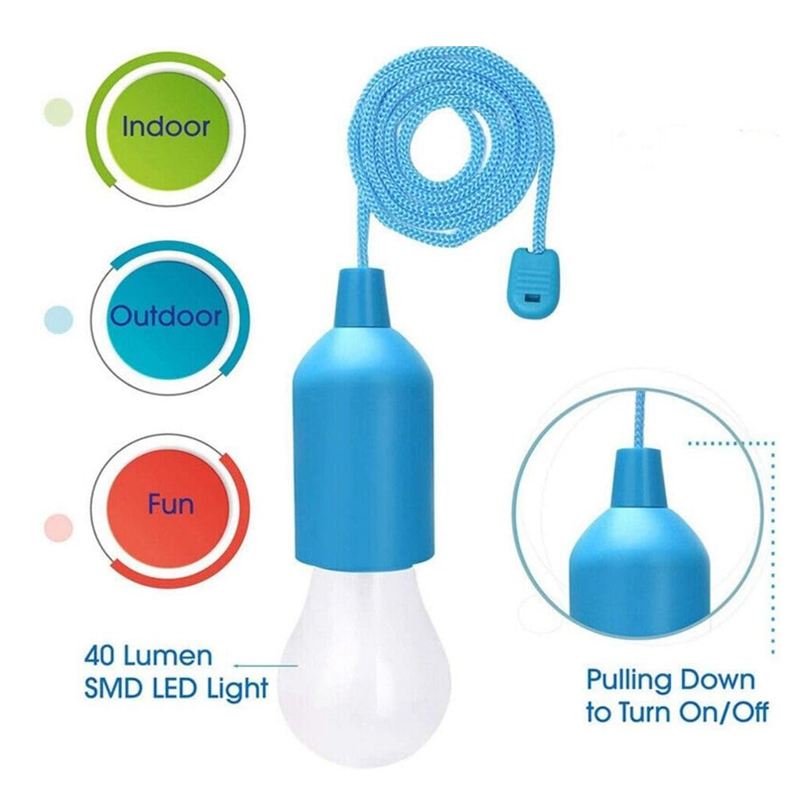 Portable Camping LED Pull Cord Light Bulb