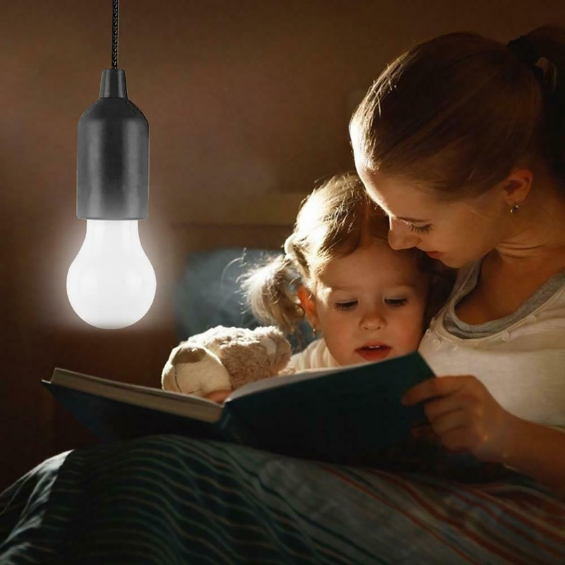 Portable Camping LED Pull Cord Light Bulb