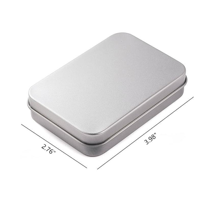 Rectangular Metal Empty Hinged Tins Containers
