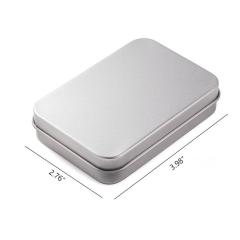 Rectangular Metal Empty Hinged Tins Containers