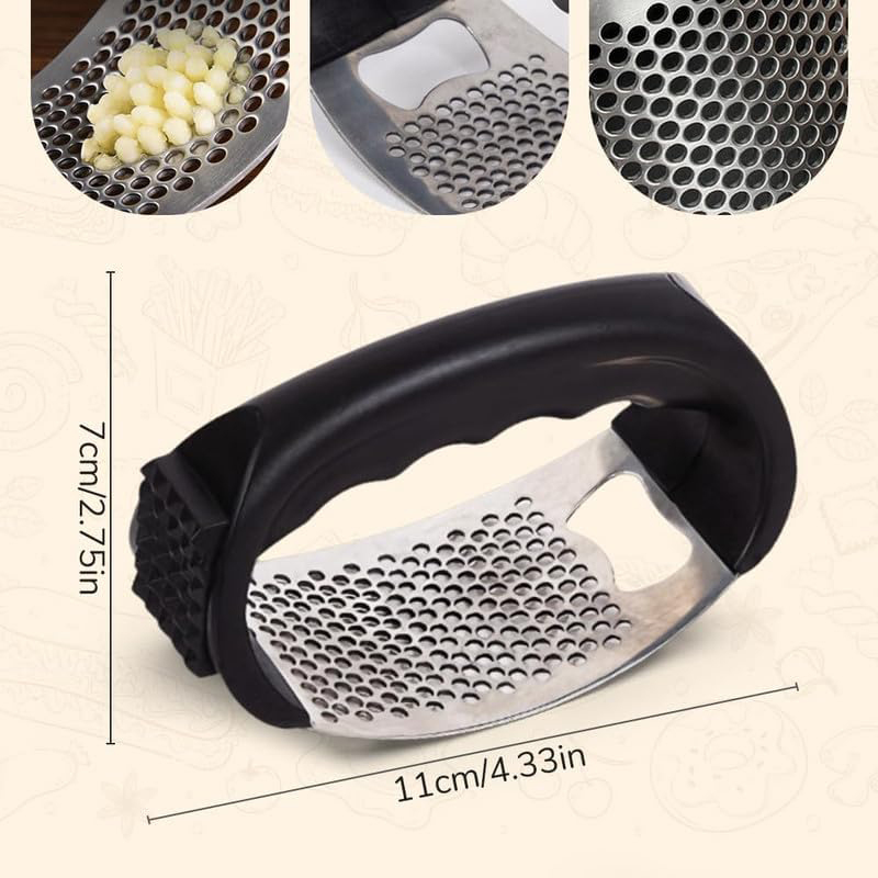 Rocking Stainless Steel Garlic Press
