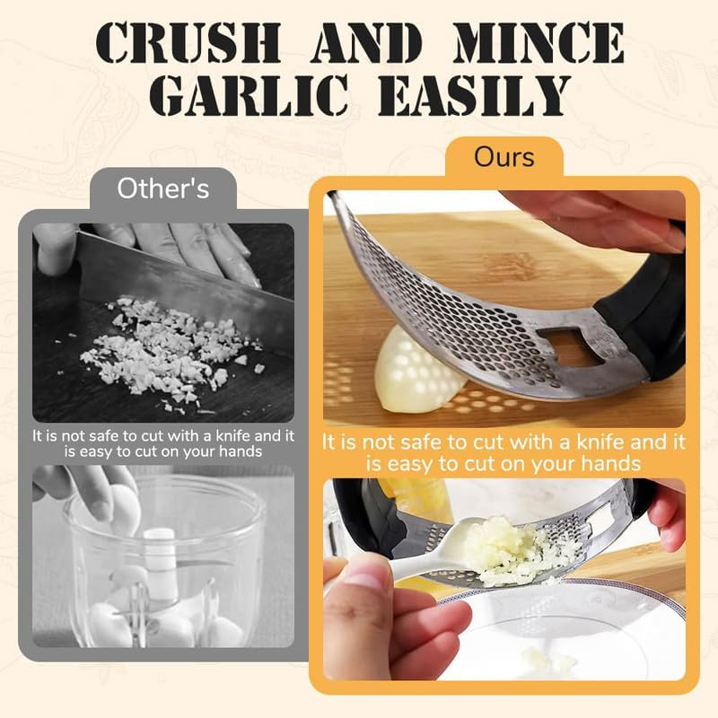 Rocking Stainless Steel Garlic Press