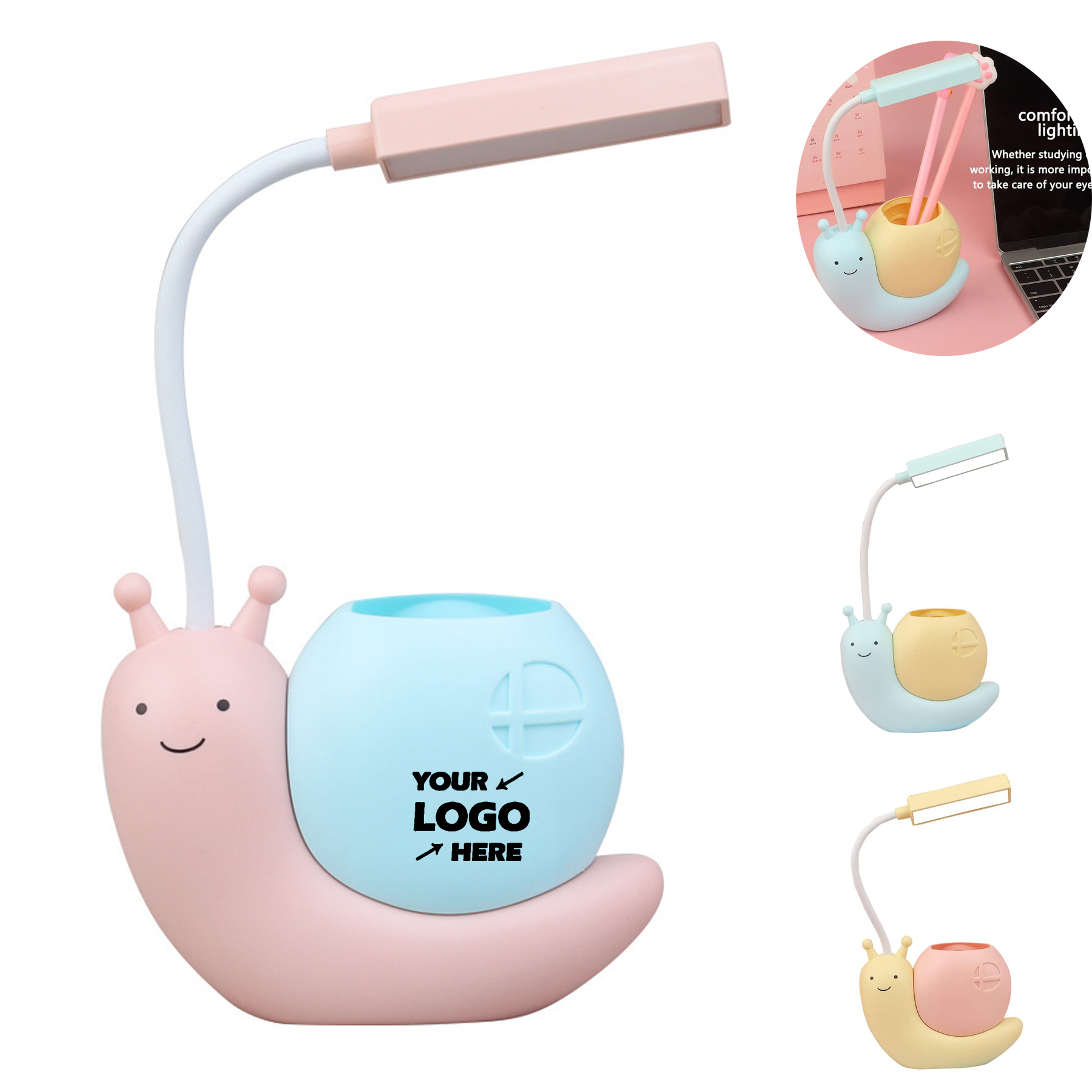 Snail Snail Shape USB Reading Desk Lamp