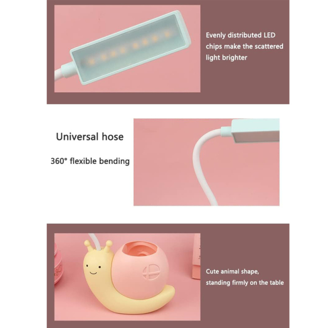 Snail Snail Shape USB Reading Desk Lamp