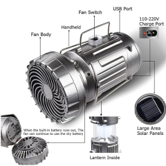 Solar Camping Lantern with Fan