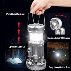 Solar Camping Lantern with Fan