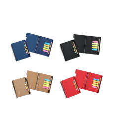 Spiral Lined Kraft Paper Bookmark Notebook