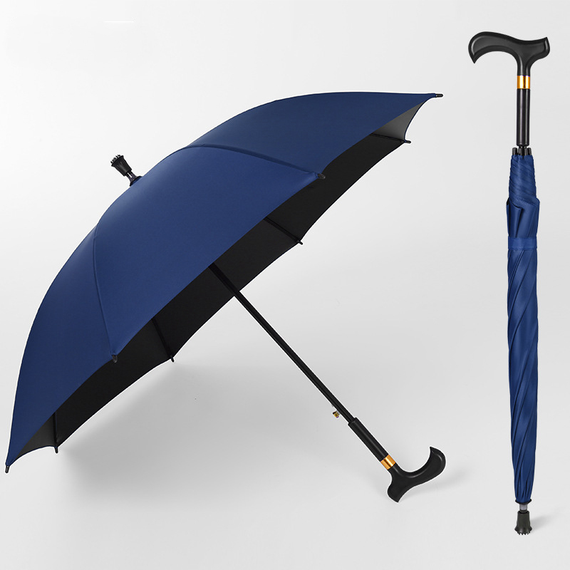 Windproof Walking Sticks Crutch Umbrella