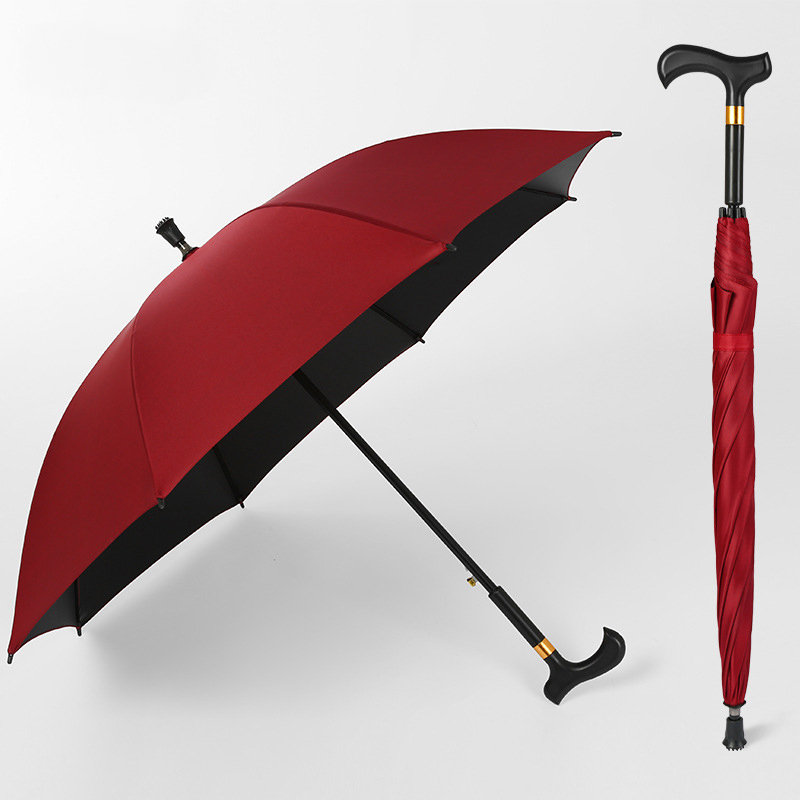 Windproof Walking Sticks Crutch Umbrella