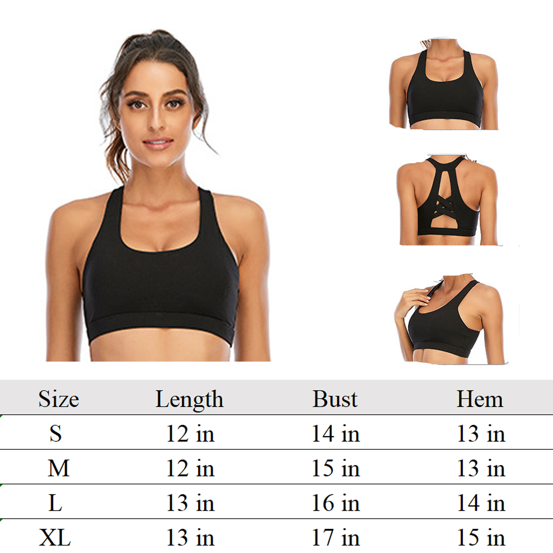 Women Workout Crop Top Bra