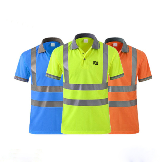 Hi Vis Color Block Reflective Class 2 Safety Workwear Polo