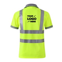 Hi Vis Color Block Reflective Class 2 Safety Workwear Polo