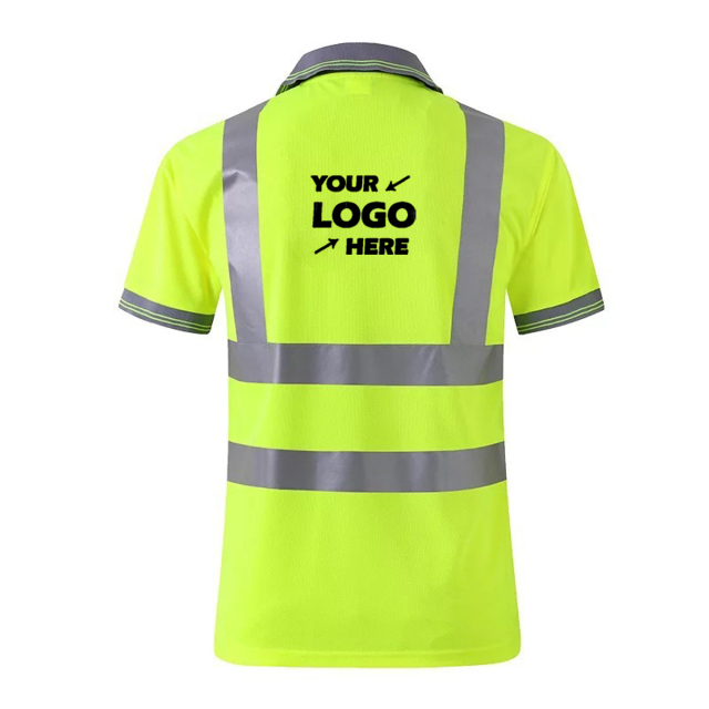 Hi Vis Color Block Reflective Class 2 Safety Workwear Polo