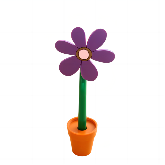 Flower Ballpoint Pen With Pot Stand