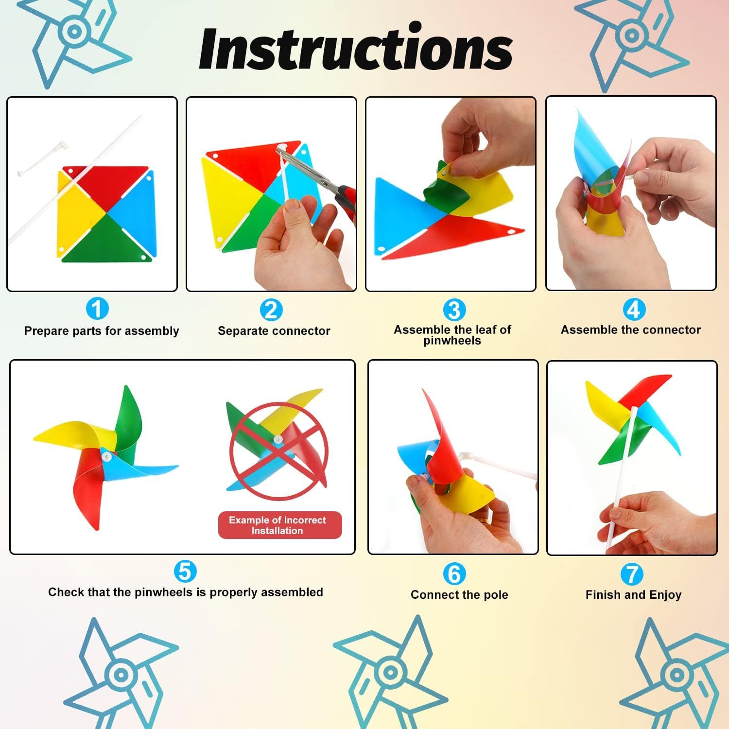 Four-Leaf Color Pinwheel