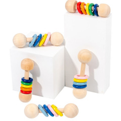 Handheld Wooden Baby Rattle