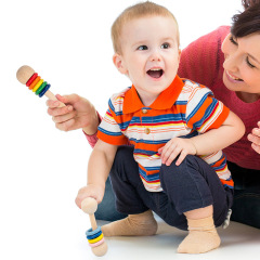 Handheld Wooden Baby Rattle