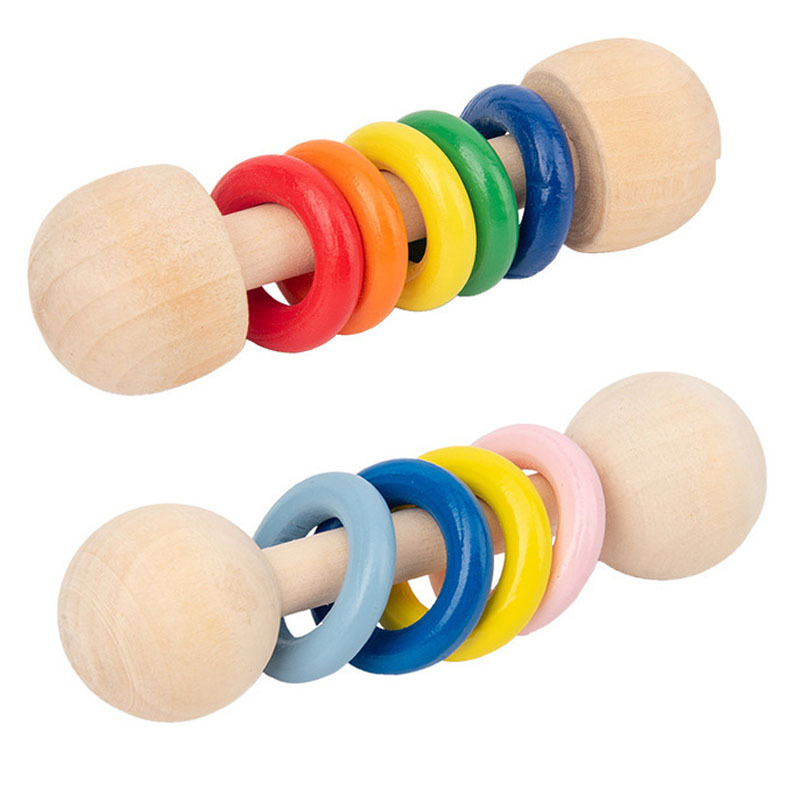Handheld Wooden Baby Rattle