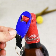 Oval Bottle Opener Keychain With Strap