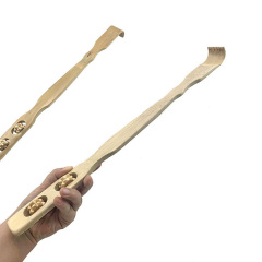 Wood Back Scratcher with Two Massaging Rollers