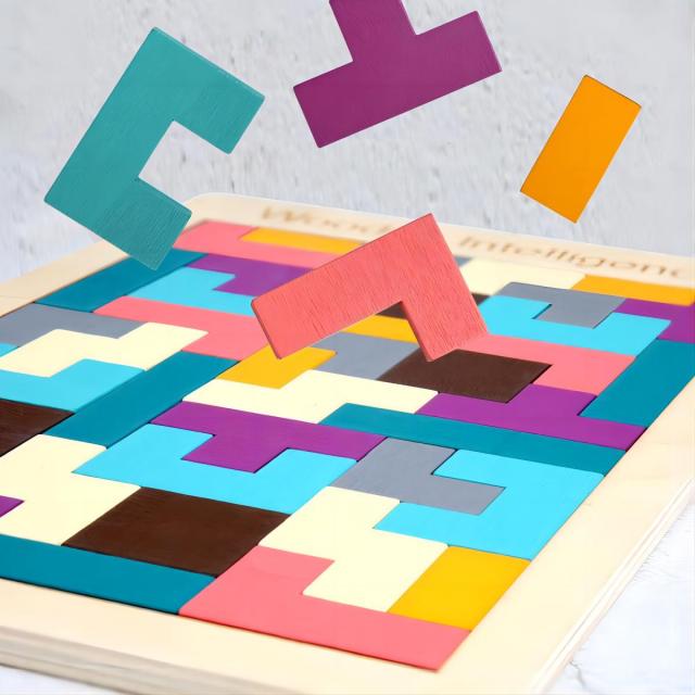 Wooden Tetris Puzzle