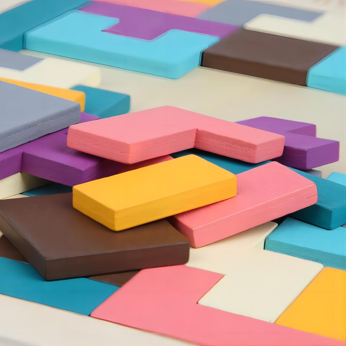 Wooden Tetris Puzzle