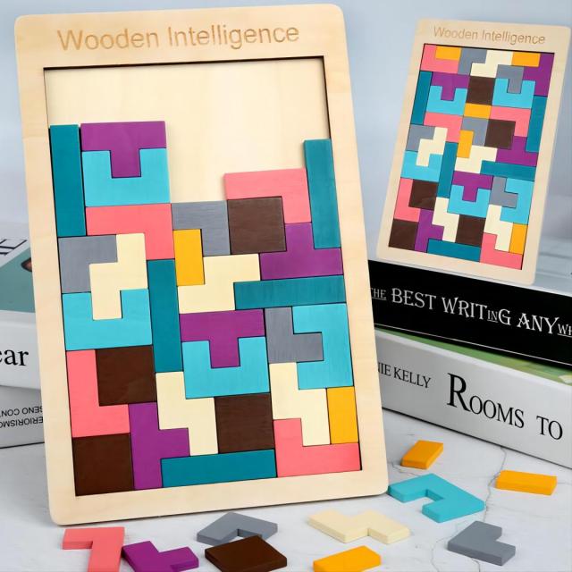 Wooden Tetris Puzzle